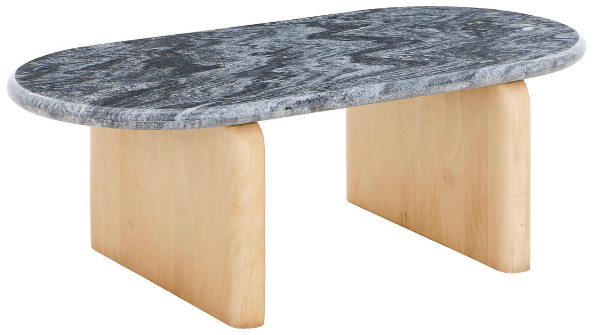 COUCHTISCH Mangoholz massiv oval Naturfarben  - Naturfarben, Design, Holz/Stein (120/60/40cm) - Livetastic