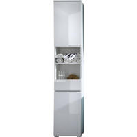 HOCHSCHRANK 40/199/32 cm  - Silberfarben/Weiß, Design, Holzwerkstoff/Kunststoff (40/199/32cm) - Xora