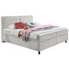 BOXSPRINGBETT 160/200 cm  in Hellgrau  - Hellgrau/Schwarz, Konventionell, Kunststoff/Textil (160/200cm) - Hom`in