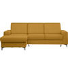 ECKSOFA in Cord Currygelb  - Currygelb/Schwarz, Konventionell, Textil/Metall (167/247cm) - Stylife