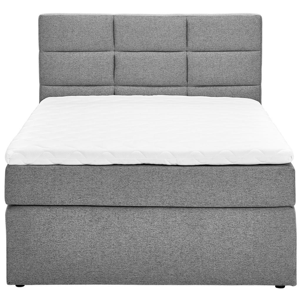 Thumbnail - Carryhome Boxspringbett, Grau, Textil, H4, 5-Zonen, Höhe ca. 18 cm, 140x200 cm, Topper durchgehend, in verschiedenen Grö...