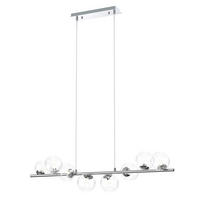 PENDELLEUCHTE 105/27/150 cm  - Chromfarben, Design, Glas/Metall (105/27/150cm)