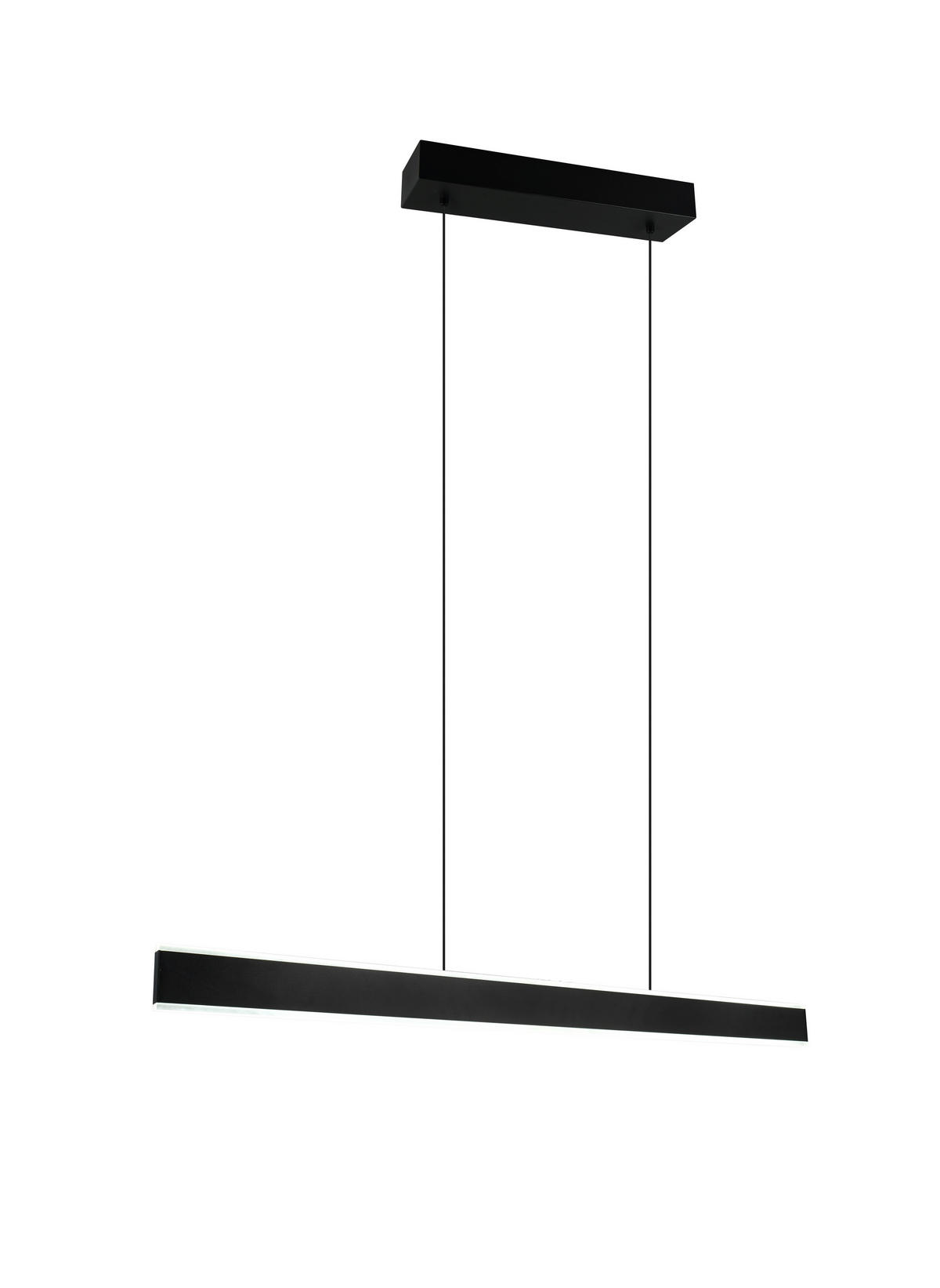 LED-HÄNGELEUCHTE 120/10/60-180 cm  - Schwarz/Weiß, Design, Kunststoff/Metall (120/10/60-180cm)