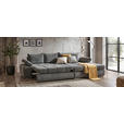 ECKSOFA in Flachgewebe Grau  294/173 cm  - Chromfarben/Weiß, Design, Kunststoff/Textil (294/173cm) - Carryhome
