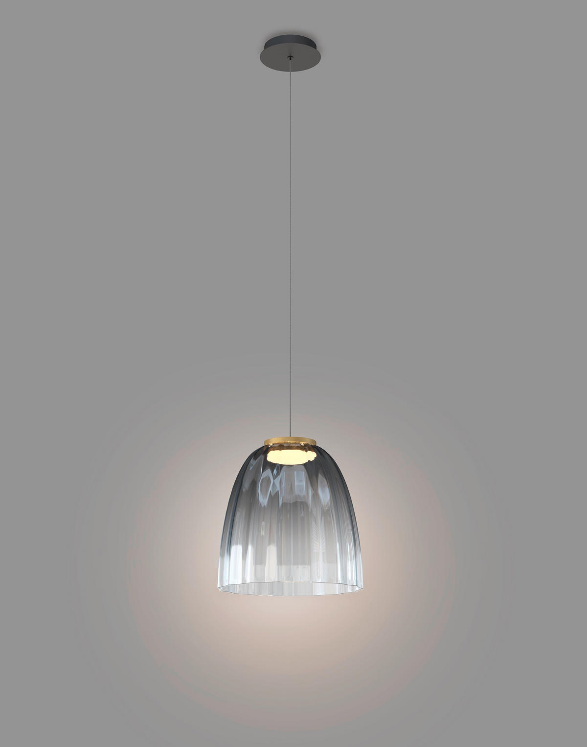 LED-HÄNGELEUCHTE Valence 30/150 cm   - Goldfarben/Schwarz, Design, Glas/Metall (30/150cm) - Wofi