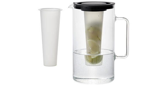 GLASKRUG - Klar/Schwarz, Basics, Glas (13,5/25,2cm) - Novel