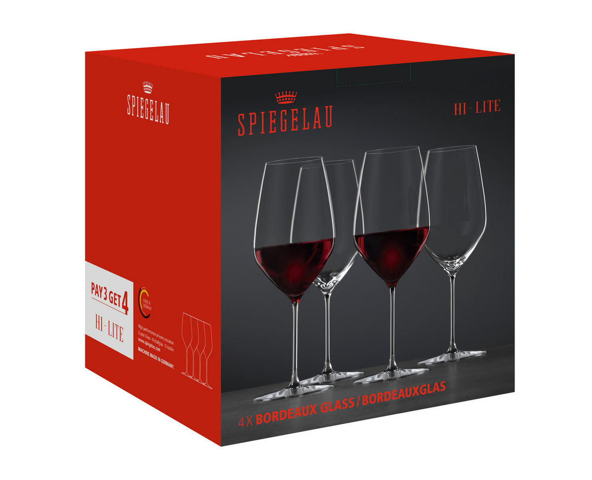 GLÄSERSET Hi-Lite / Spiegelau  4-teilig  - Klar, MODERN, Glas (9,7/24,5/9,7cm) - Spiegelau