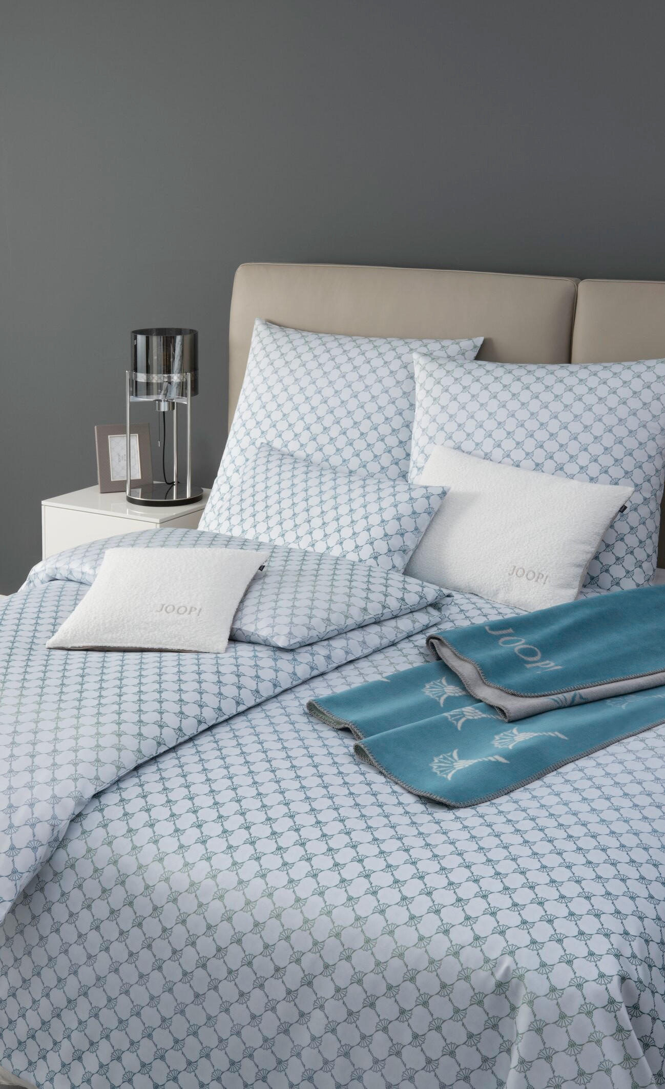 BETTWÄSCHESET Makosatin 160/210 cm  70 cm/50 cm  - Weiss/Multicolor, Basics, Naturmaterialien/Textil (160/210cm) - Joop!