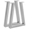 Sitzbankgestell A-Form 6/45/26 cm  - Edelstahlfarben, Design, Metall (6/45/26cm) - Waldwelt
