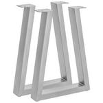 Sitzbankgestell A-Form 6/45/26 cm  - Edelstahlfarben, Design, Metall (6/45/26cm) - Waldwelt