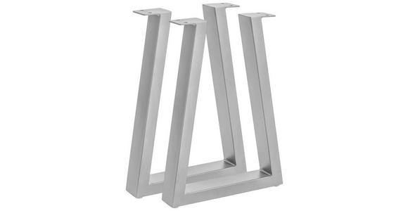 Sitzbankgestell A-Form 6/45/26 cm - Edelstahlfarben, Design, Metall (6/45/26cm) - Waldwelt