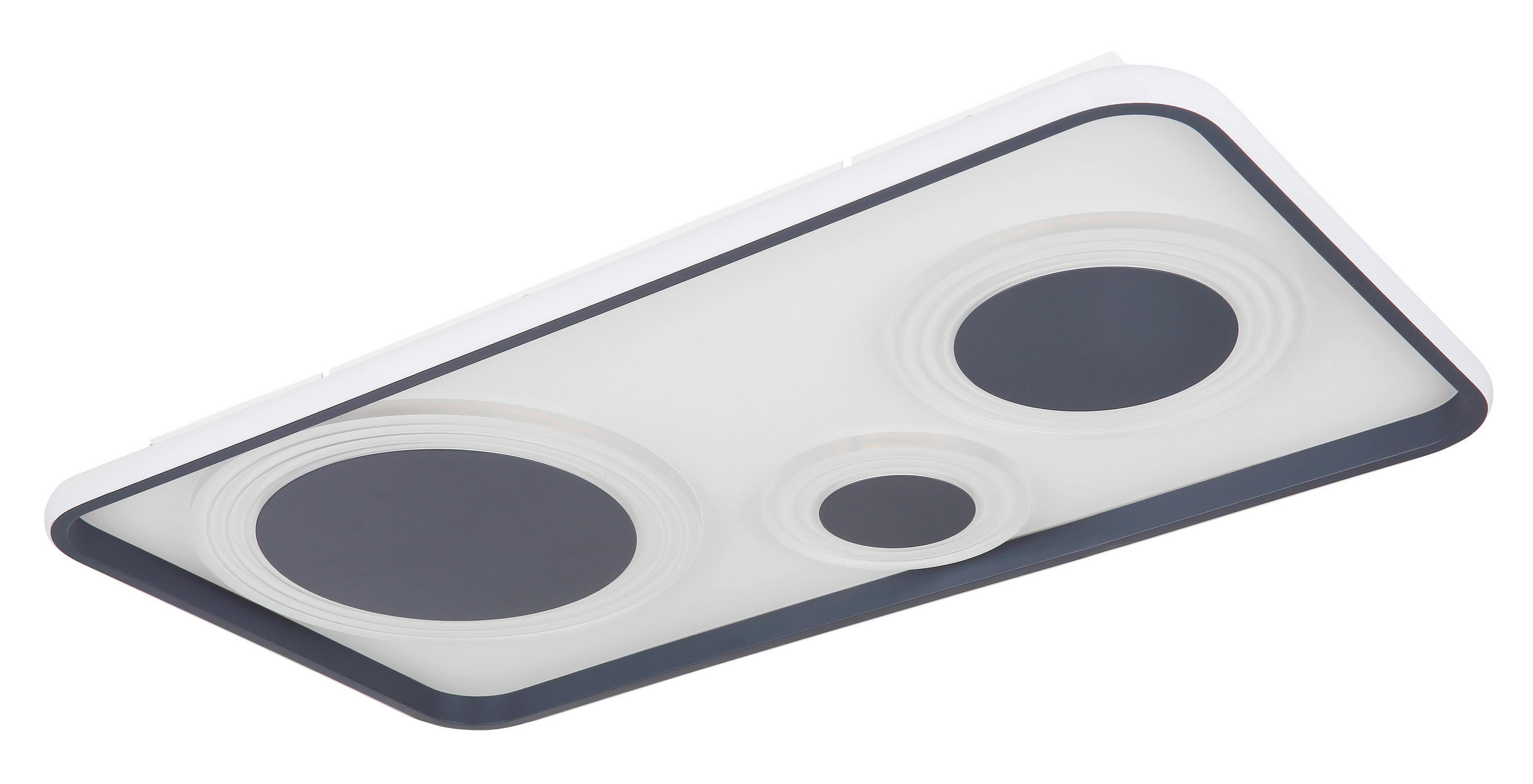 LED-DECKENLEUCHTE 70/38/6,2 cm   - Anthrazit/Opal, Design, Kunststoff/Metall (70/38/6,2cm) - Globo