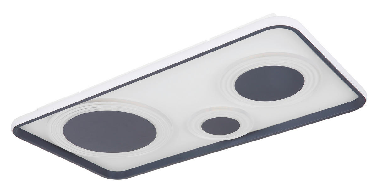 LED-DECKENLEUCHTE 70/38/6,2 cm   - Anthrazit/Opal, Design, Kunststoff/Metall (70/38/6,2cm) - Globo