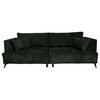 BIGSOFA Chenille Dunkelgrün  - Dunkelgrün/Schwarz, Design, Textil/Metall (250/90/120cm) - home24