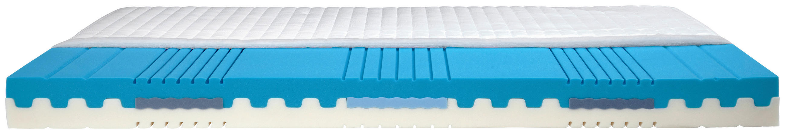 KALTSCHAUMMATRATZE 100/200 cm Höhe ca. 20 cm  - Weiß, Basics, Textil (100/200cm) - Sleeptex