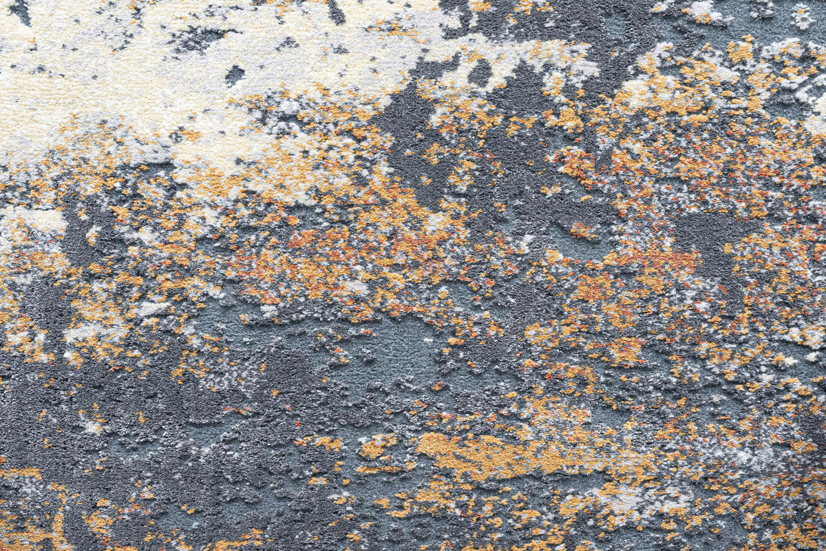 WEBTEPPICH  Wohnzimmer 120/170 cm Canyon Orange, Goldfarben, Dunkelgrau  - Dunkelgrau/Goldfarben, Basics, Kunststoff/Textil (120/170cm) - Novel