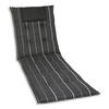 LIEGENAUFLAGE Streifen  - Anthrazit, Basics, Textil (60/7/190cm)