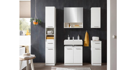 BADEZIMMER  in  - Chromfarben/Schwarz, Basics, Holzwerkstoff/Kunststoff (166/196/33cm) - Xora