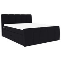 BOXSPRINGBETT 180/200 cm  Schwarz  - Schwarz, Konventionell, Kunststoff/Textil (180/200cm) - Carryhome