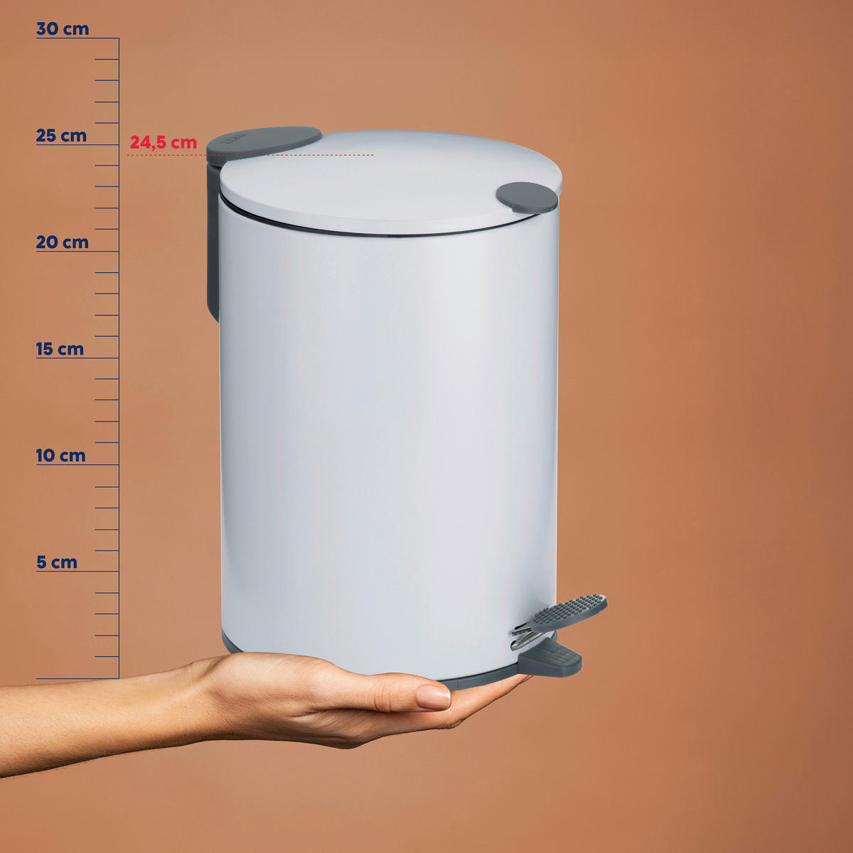 KOSMETIKEIMER MATS 3 L  - Schwarz/Weiß, Basics, Kunststoff/Metall (17/23cm) - Kela