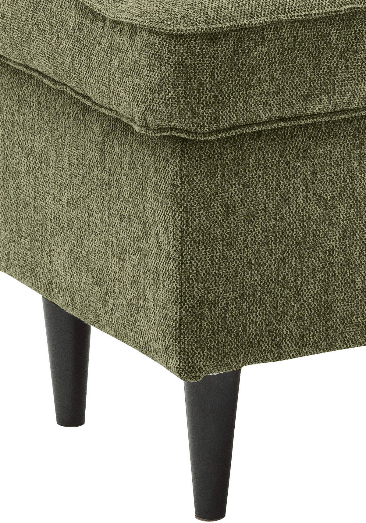 HOCKER in Textil, Holzwerkstoff Olivgrün  - Schwarz/Olivgrün, Basics, Holzwerkstoff/Textil (63/43/42cm) - MID.YOU
