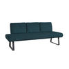SITZBANK 209/92/78 cm  in Dunkelblau  - Schwarz/Dunkelblau, Design, Textil/Metall (209/92/78cm) - Dieter Knoll