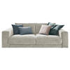 2-SITZER-SOFA Cord Hellgrau  - Hellgrau/Schwarz, Design, Kunststoff/Textil (230/85/127cm) - Hom`in