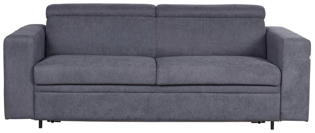 KANAPÉÁGY szürkéskék  - fekete/szürkéskék, Konventionell, műanyag/textil (206/82-100/101cm) - Venda