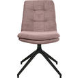 STUHL - Altrosa/Schwarz, Design, Textil/Metall (49/90/68cm) - Johann Jakob