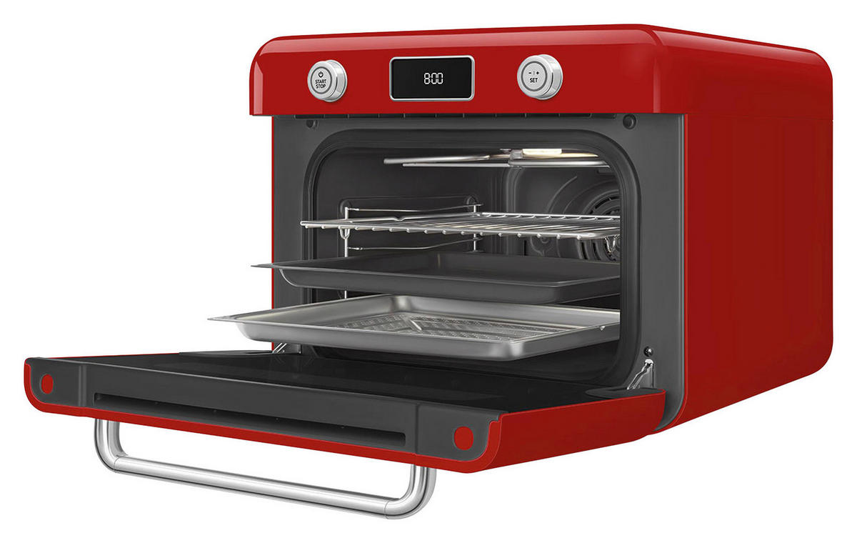 MINIBACKOFEN 50´s Style  - Rot, Basics, Metall (50/40/51cm) - SMEG
