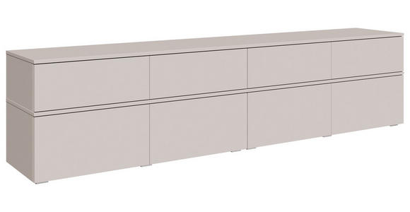 LOWBOARD  220/52/40 cm 4 Schublade(n) stehend, hängend  - Kaschmir/Silberfarben, Design, Holzwerkstoff/Kunststoff (220/52/40cm) - Xora
