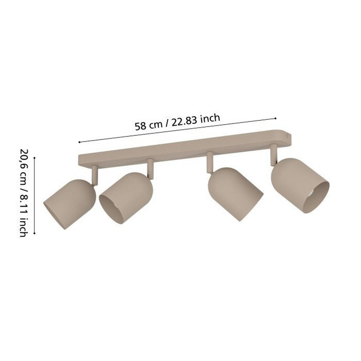 REFLEKTOR TILSTON  - boja peska, Osnovno, metal (58/8/20,5cm)