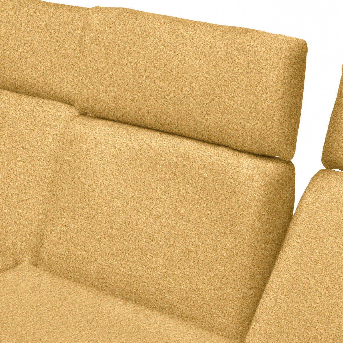 ECKSOFA  in Chenille, Flachgewebe Gelb  270/239 cm  - Gelb/Schwarz, Design, Textil/Metall (270/239cm) - Koinor