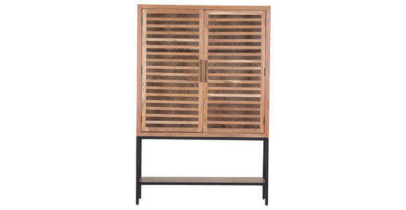 HIGHBOARD  in 100/160/43 cm  - Schwarz/Braun, LIFESTYLE, Glas/Holz (100/160/43cm) - Landscape
