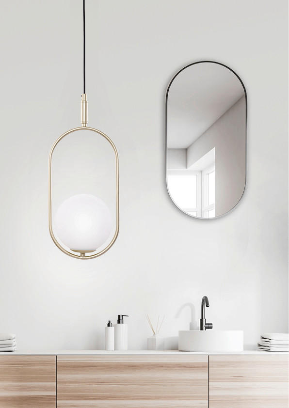 HÄNGLAMPA 18,5/15/120 cm  - vit, Design, metall/glas (18,5/15/120cm)