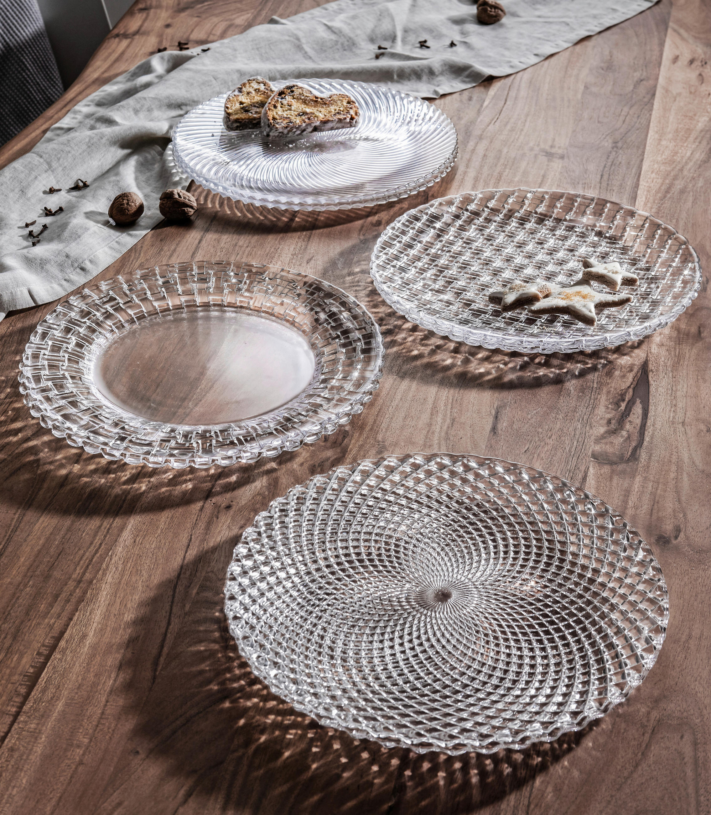 PLATZTELLER Glas 2-teilig  - Klar, Basics, Glas (32cm) - Nachtmann