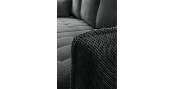 ECKSOFA  in Chenille Schwarz  - Schwarz, KONVENTIONELL, Holz/Textil (290/160cm) - Carryhome