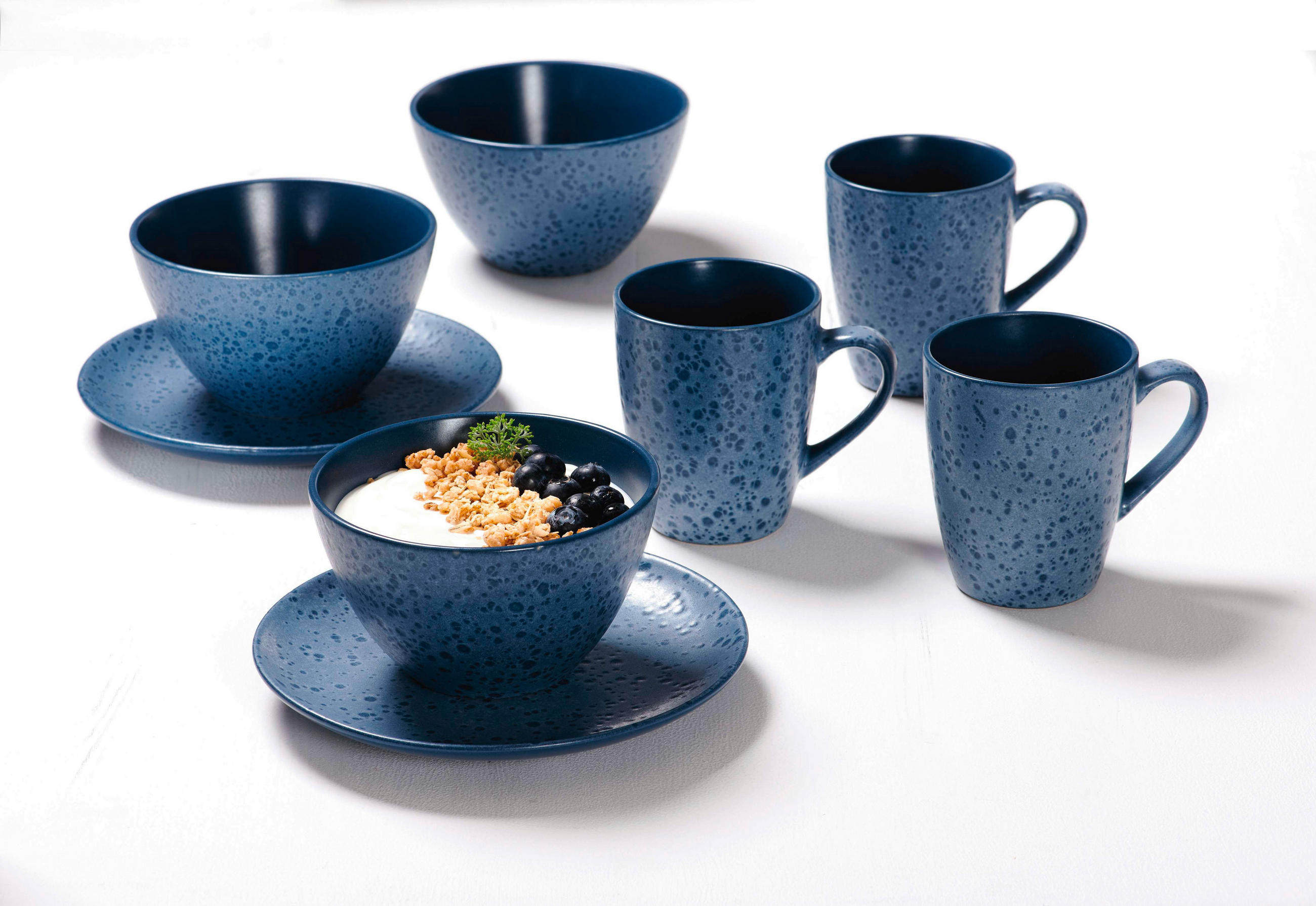 FRÜHSTÜCKSSERVICE Blau KITWE  - Blau, Trend, Keramik (26/24/24cm) - Ritzenhoff Breker