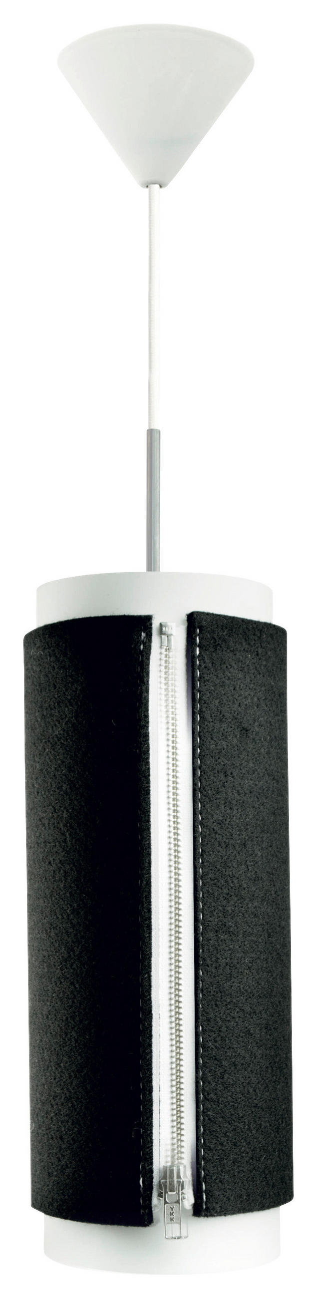 ZÁVESNÉ SVIETIDLO, 15,5/15,5/40,6 cm  - antracitová, Basics, textil/plast (15,5/15,5/40,6cm) - MID.YOU