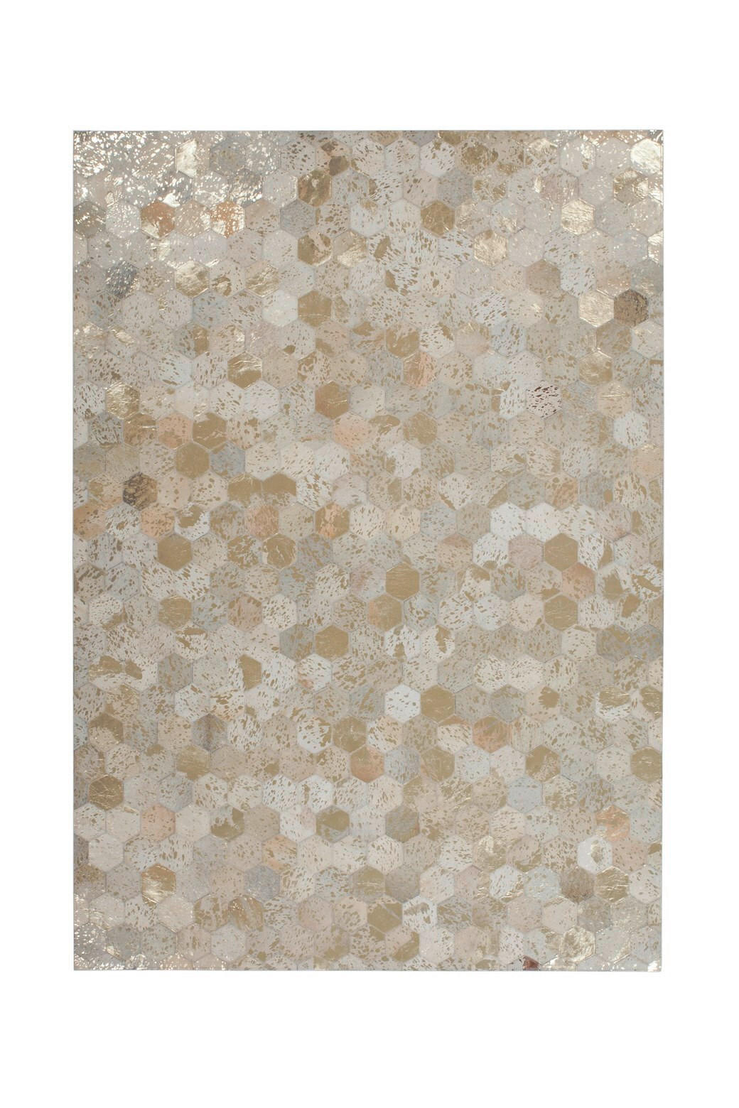 WEBTEPPICH 80/150 cm Spark Creme, Goldfarben  - Goldfarben/Creme, Basics, Leder/Textil (80/150cm) - Novel