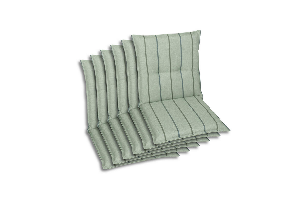 SESSELAUFLAGENSET Streifen  - Hellgrün, Basics, Textil (50/7/100cm)