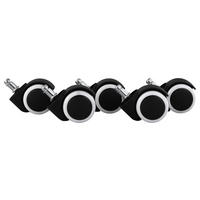 KOLEČKO PRO OTOČNÉ ŽIDLE - bílá/černá, Basics, plast (5cm) - MID.YOU