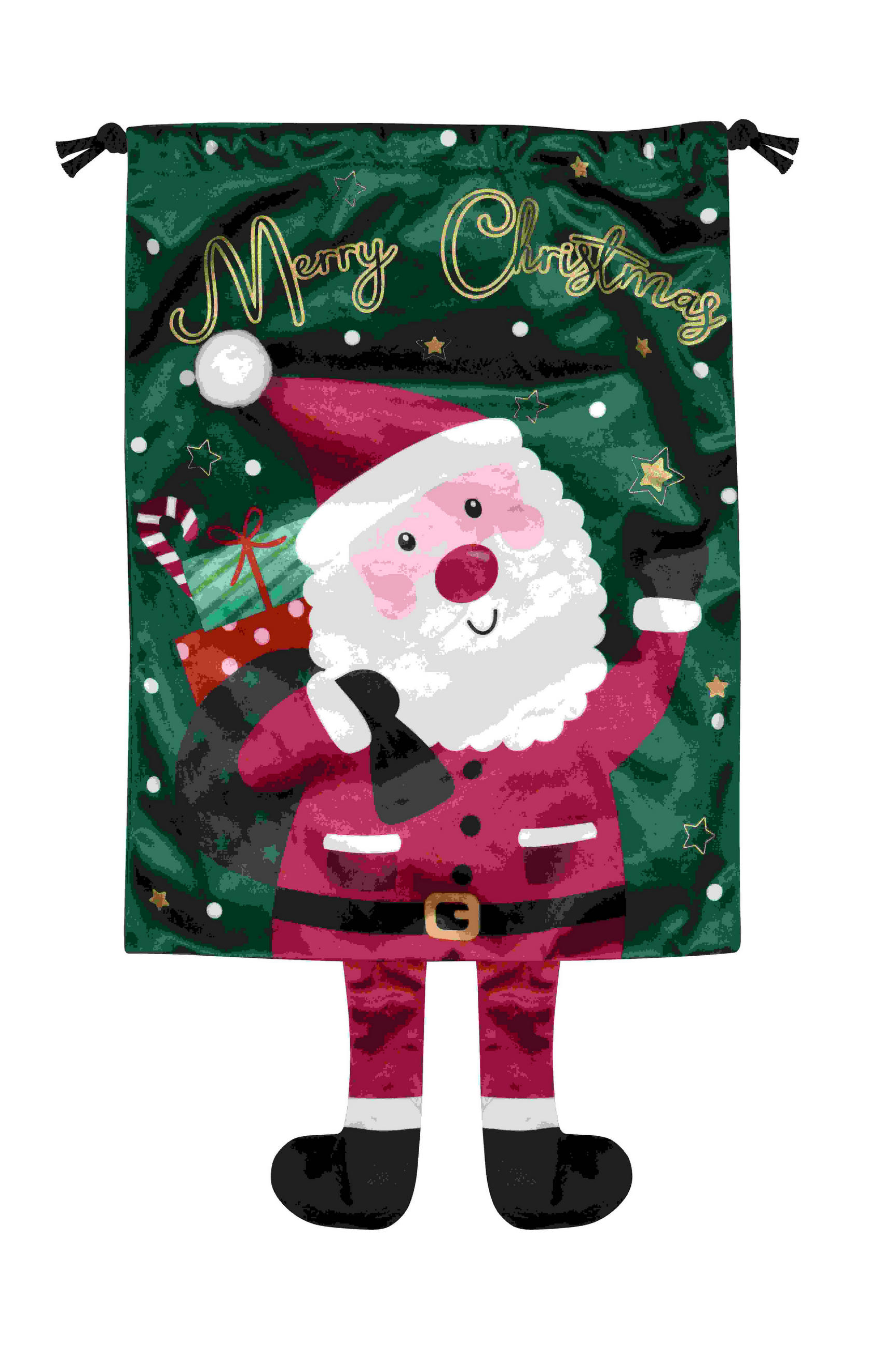 BOŽIČNA VREČA - rdeča/zelena, Konvencionalno, tekstil (30/40cm) - X-Mas