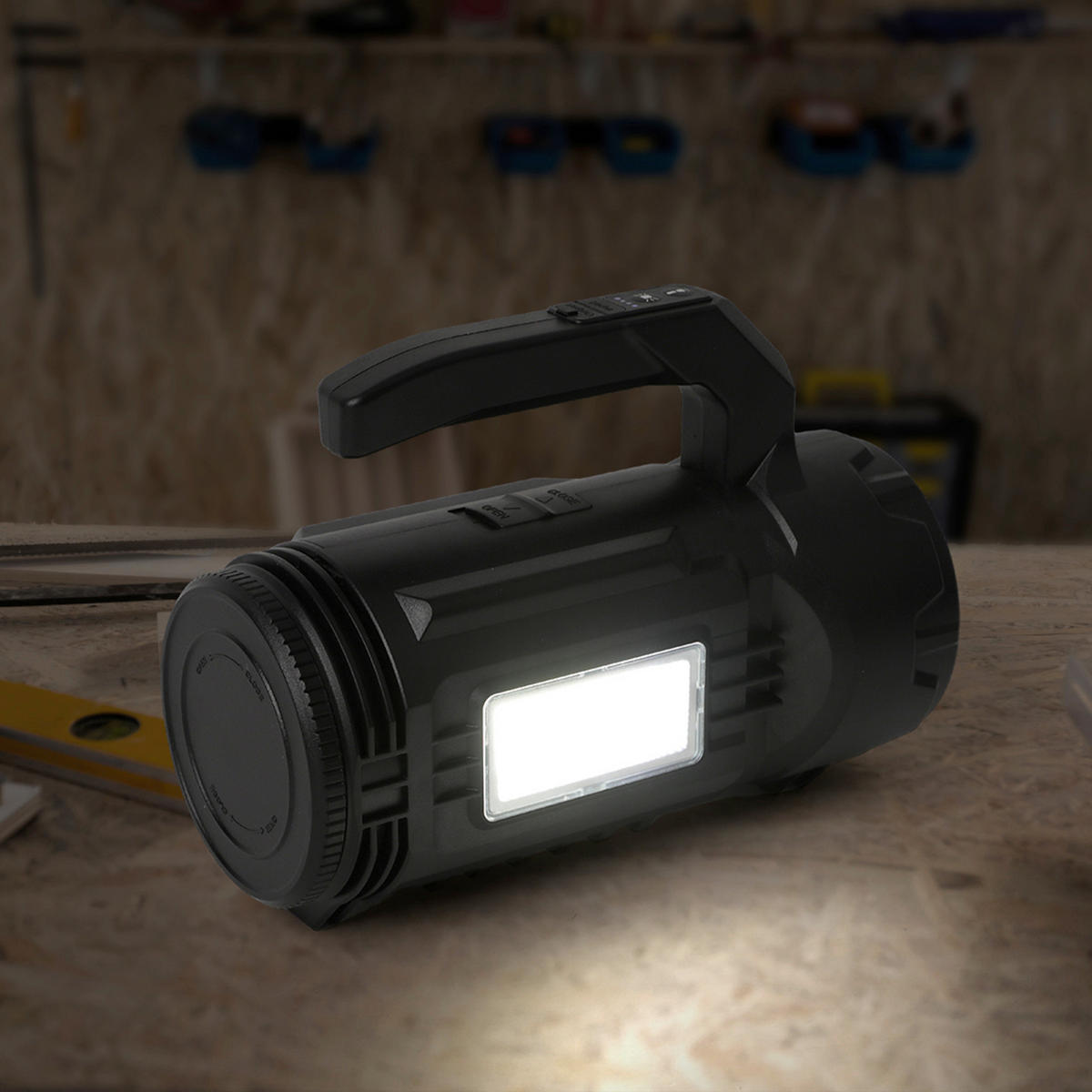 ŽEPNA SVETILKA     23,7/10,6/17,7 cm         - črna/prosojno, Basics, umetna masa (23,7/10,6/17,7cm) - Boxxx