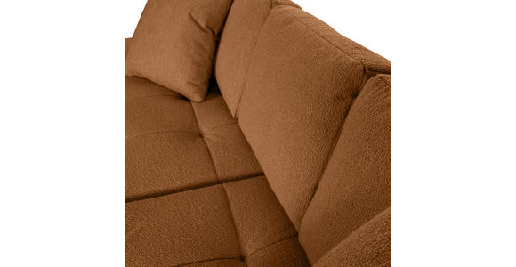 ECKSOFA in Flachgewebe Rostfarben  - Rostfarben/Schwarz, KONVENTIONELL, Kunststoff/Textil (195/286cm) - Carryhome