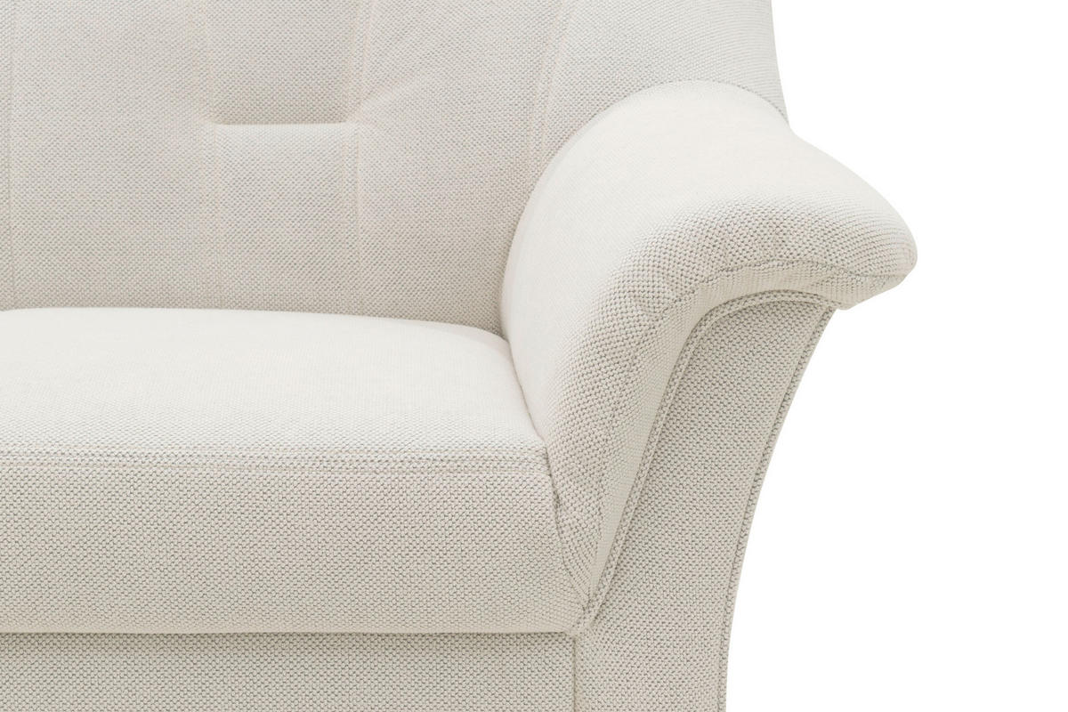 ECKSOFA FLORES FK Creme Mikrofaser  - Creme/Schwarz, KONVENTIONELL, Kunststoff/Textil (142/231cm) - MID.YOU