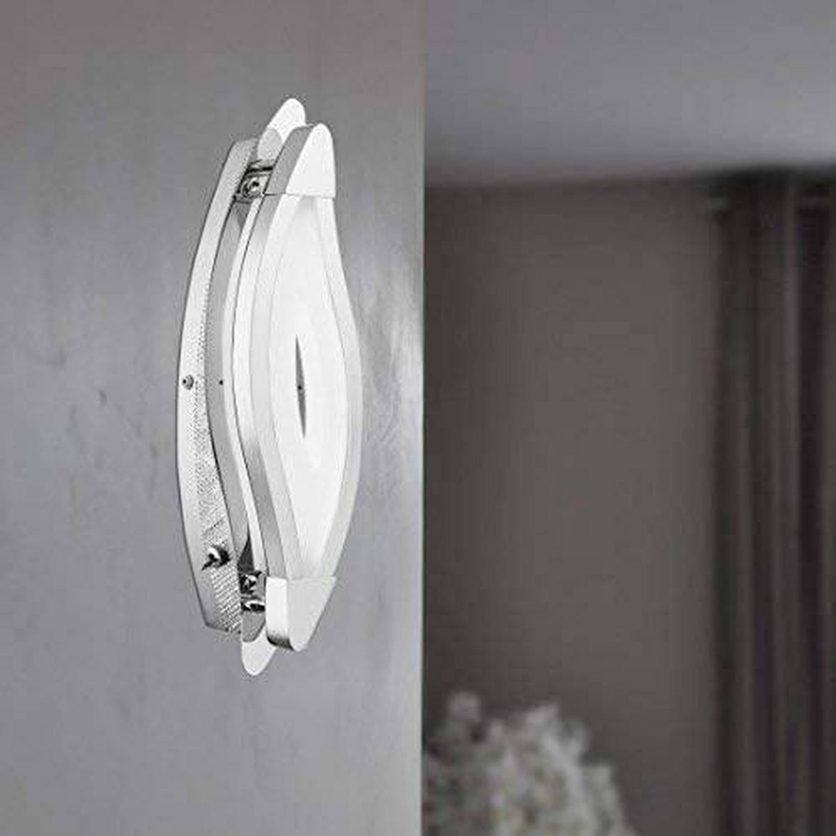 LED SVJETILJKA ZIDNA  - boje kroma, Design, metal/plastika (31,5/11,5cm) - Globo