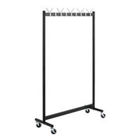 ROLLGARDEROBE in 103/174/39 cm   - Schwarz/Alufarben, Basics, Metall (103/174/39cm)