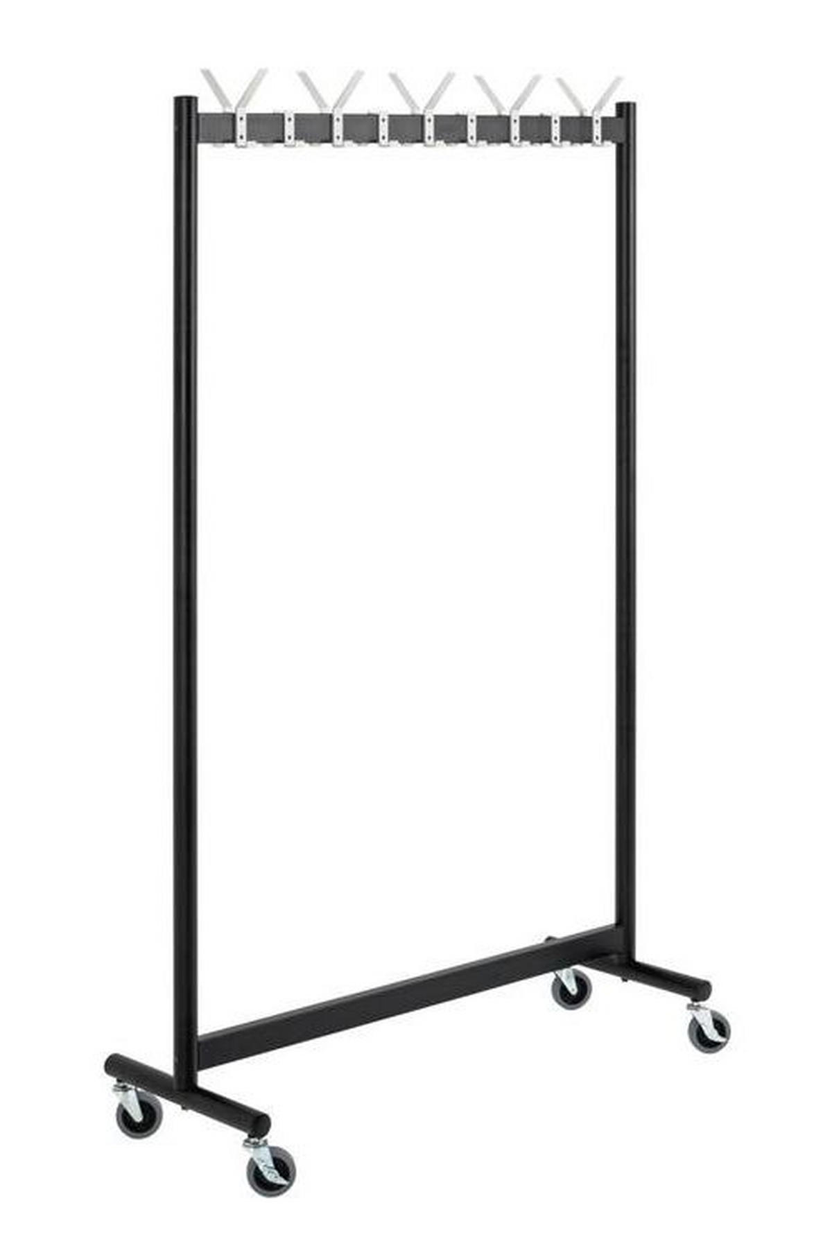 ROLLGARDEROBE in 103/174/39 cm   - Schwarz/Alufarben, Basics, Metall (103/174/39cm)