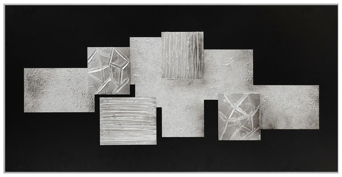 ÖLGEMÄLDE Abstraktes 140/70 cm  - Silberfarben/Multicolor, Design, Holzwerkstoff (140/70cm) - Monee